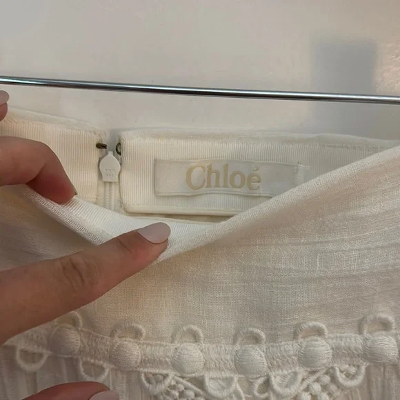 Chloé Cream Lace Midi Skirt - Picture 4 of 5